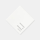 Minimalistische typemachine Aangepaste Koppelnamen Servet (Hoek)