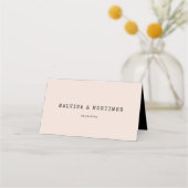  minimalistische typemachine bruiloft plaatskaartje (Achterkant)