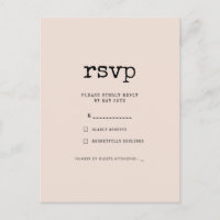  minimalistische typemachine bruiloft RSVP