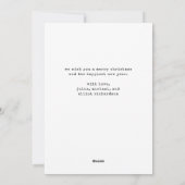 Minimalistische typemachine foto kerstkaart (Achterkant)