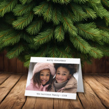 Minimalistische typemachine gevouwen kerst Kaart