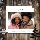 Minimalistische typemachine Kerstmis Feestdagenkaart