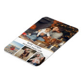 Minimalistische typemachine Kerstmis foto vrolijk Magneet (Linkerzijde)