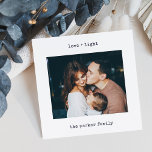 Minimalistische typemachine | Liefde en Licht met  Feestdagenkaart<br><div class="desc">Deze eenvoudige en minimalistische Chanoeka-vakantiekaarten zijn voorzien van uw favoriete persoonlijke foto, samen met uw namen en de woorden "love light" in donkerblauwe typemachine look tekst. U kunt dit wijzigen in elke gewenste begroeting. Op de achterkant van de kaart is ook ruimte voor een persoonlijke vakantieboodschap voor vrienden en familie....</div>