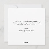 Minimalistische typemachine | Prettig kerstfeest m Feestdagenkaart (Achterkant)