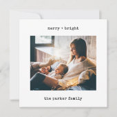 Minimalistische typemachine | Vrolijk Kerstfeest T Feestdagenkaart (Voorkant)