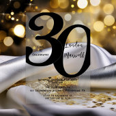 Minimalistische typografie 30 30ste verjaardagsfee acryl uitnodigingen