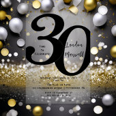Minimalistische typografie 30 30ste verjaardagsfee acryl uitnodigingen