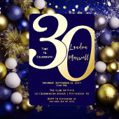 Minimalistische typografie 30 30ste verjaardagsfee folie uitnodiging