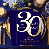 Minimalistische typografie 30 30ste verjaardagsfee folie uitnodiging