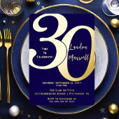 Minimalistische typografie 30 30ste verjaardagsfee folie uitnodiging