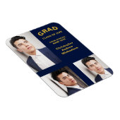 Minimalistische Typografie 3 Foto Afstuderen Magneet (Rechterzijde)