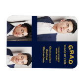 Minimalistische Typografie 3 Foto Afstuderen Magneet (Horizontaal)