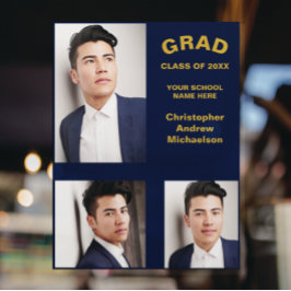 Minimalistische Typografie 3 Foto Afstuderen Raamsticker