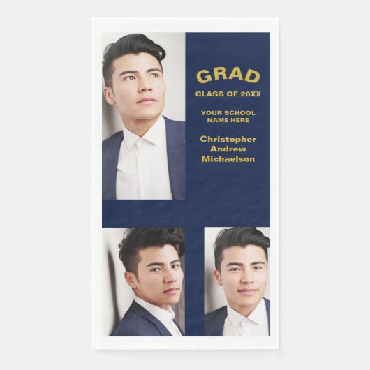 Minimalistische Typografie 3 Foto Afstuderen Servet (Voorkant)