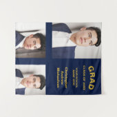 Minimalistische Typografie 3 Foto Afstuderen Wandkleed (Voorkant (horizontaal))