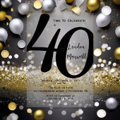 Minimalistische typografie 40 40ste verjaardagsfee acryl uitnodigingen