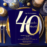 Minimalistische typografie 40 40ste verjaardagsfee folie uitnodiging<br><div class="desc">Eenvoudig,  minimalistisch en zo strak en elegant,  deze "40" typografie 40th Birthday Invitation is zeker om de meest veeleisende ontvangers te behagen. Voor het feest van het jaar is er geen betere manier om te zeggen: "Laten we vieren!"</div>