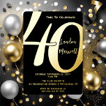 Minimalistische typografie 40 40ste verjaardagsfee folie uitnodiging<br><div class="desc">Eenvoudig,  minimalistisch en zo strak en elegant,  deze "40" typografie 40th Birthday Invitation is zeker om de meest veeleisende ontvangers te behagen. Voor het feest van het jaar is er geen betere manier om te zeggen: "Laten we vieren!"</div>