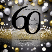 Minimalistische typografie 60 60ste verjaardagsfee acryl uitnodigingen