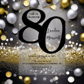 Minimalistische typografie 80 80ste verjaardagsfee acryl uitnodigingen