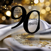 Minimalistische typografie 90 90ste verjaardagsfee acryl uitnodigingen