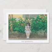 Minimalistische typografie Afstuderen 2 Foto Afstu Aankondiging (Voorkant)