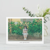 Minimalistische typografie Afstuderen 2 Foto Afstu Aankondiging (Staand voorkant)