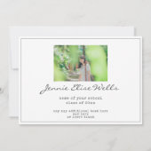 Minimalistische typografie Afstuderen 2 Foto Afstu Aankondiging (Achterkant)