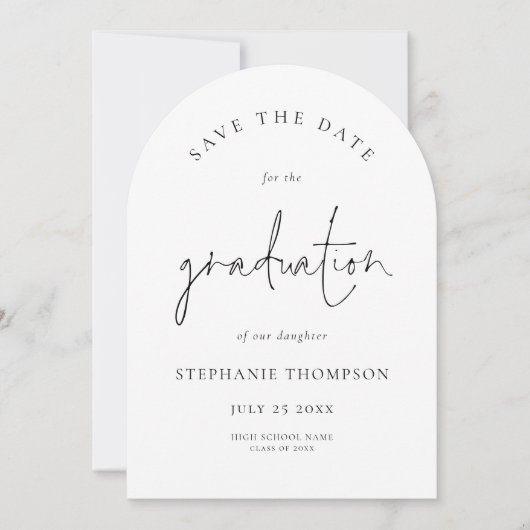 Minimalistische typografie Afstuderen Bewaar de da Kaart (Voorkant)