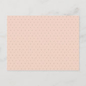 Minimalistische typografie Blush & Cream Wedding Uitnodiging Briefkaart (Achterkant)