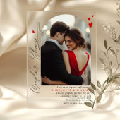 Minimalistische typografie Boog Foto Koppels Douch Acryl Uitnodigingen