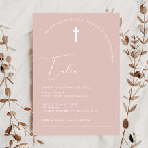 Minimalistische Typografie boog roze boog doop