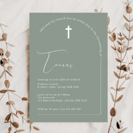 Minimalistische Typografie boog wijze boog doop Kaart