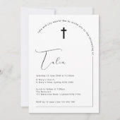 Minimalistische Typografie boogdoop Kaart (Voorkant)