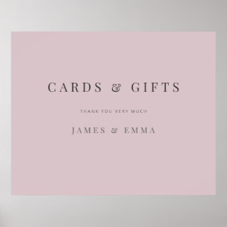 Minimalistische typografie bord Dusty Rose Poster