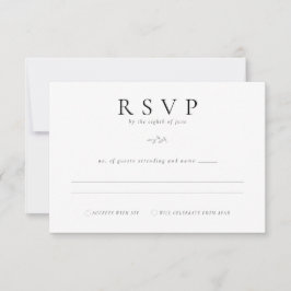 Minimalistische Typografie Botanische RSVP Respons