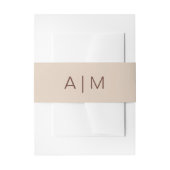 Minimalistische Typografie Bruiloft Boho Terracott Uitnodigingen Wikkel (Voorkant Voorbeeld)