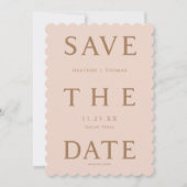 Minimalistische typografie Bruiloft Save The Dates Kaart (Voorkant)