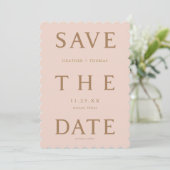 Minimalistische typografie Bruiloft Save The Dates Kaart (Staand voorkant)