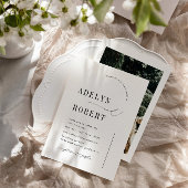 Minimalistische Typografie Budget Bruiloft Uitnodi Kaart