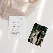 Minimalistische Typografie Budget Bruiloft Uitnodi Kaart