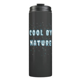 Minimalistische typografie 'Cool van nature' Thermosbeker