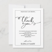 Minimalistische typografie dankkaartjes  bedankkaart (Voorkant)