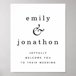 Minimalistische typografie Elke kleur Welkom bij h Poster