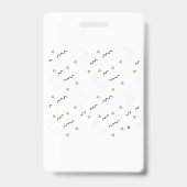 Minimalistische typografie en abstracte patronen p badge (Achterkant)
