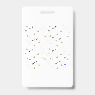 Minimalistische typografie en abstracte patronen p badge