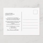 Minimalistische typografie Foto De datum opslaan Aankondigingskaart (Achterkant)