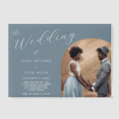 Minimalistische typografie foto vellum uitnodigingen (Voorkant)