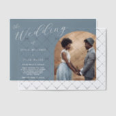 Minimalistische typografie foto vellum uitnodigingen (Offset (Uitnodiging))